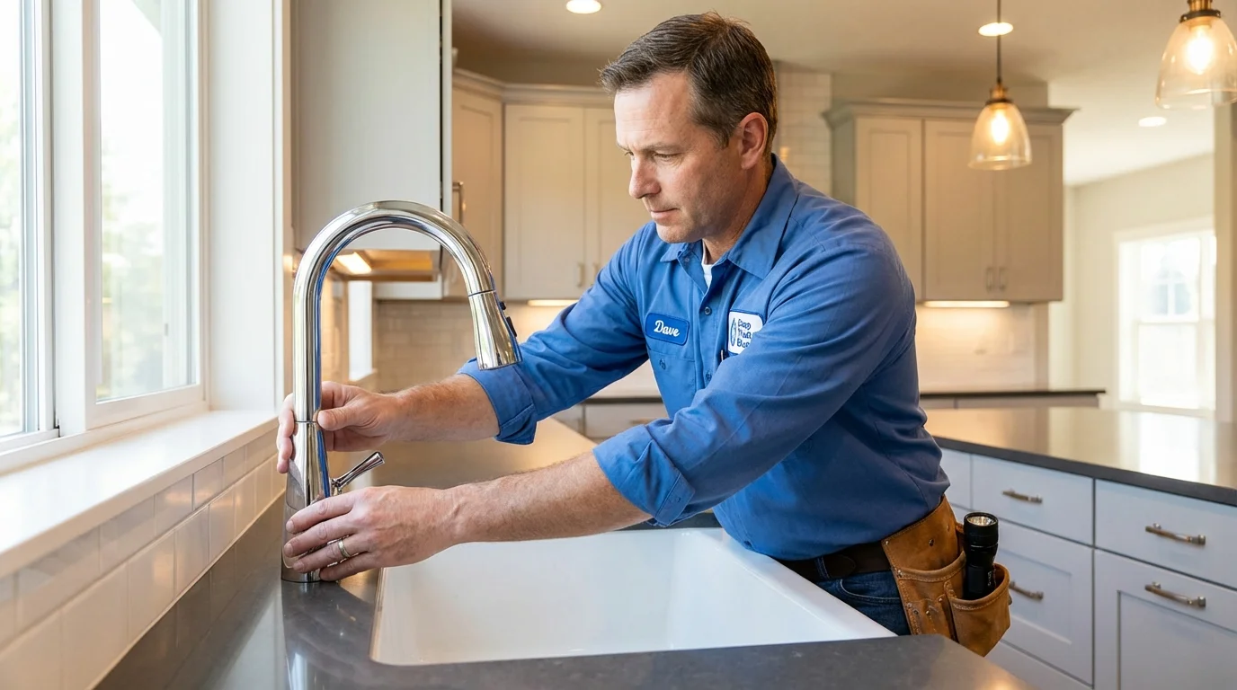 Kitchen faucet installation by Johns Plumbing LLC in Barnwell